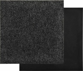 vidaXL Χαλί 20 pcs Μαύρο 50 x 50 cm Ορυκτή άσφαλτος
