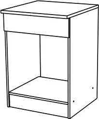 Ντουλάπι επιδαπέδιο για εντοιχιζόμενη κουζίνα Remi