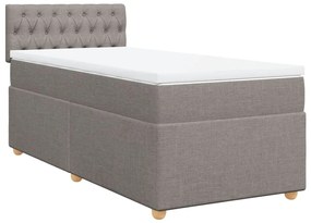 ΚΡΕΒΑΤΙ BOXSPRING ΜΕ ΣΤΡΩΜΑ TAUPE 90X200 ΕΚ. ΥΦΑΣΜΑΤΙΝΟ 3288874