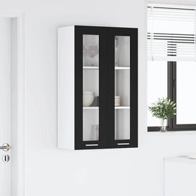 vidaXL Κρεμαστό ντουλάπι Μαύρη Οξυά 60 x 31 x 100 εκ.