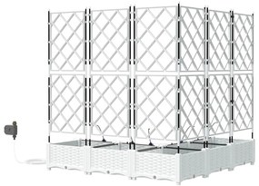 vidaXL Ζαρντινιέρες κήπου Λευκό 120 x 120 x 126 cm Ατσάλι