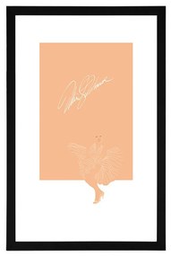Αφίσα με πασπαρτού Μέριλιν Μονρόε με υπογραφή - 30x45 white