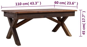 ΤΡΑΠΕΖΑΚΙ ΣΑΛΟΝΙΟΥ 110X60X45 ΕΚ. ΑΠΟ ΜΑΣΙΦ ΑΝΑΚΥΚΛΩΜΕΝΟ ΞΥΛΟ 244492