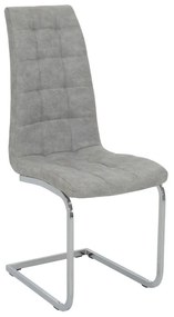 Καρέκλα Darrell pakoworld pu αντικέ γκρι-βάση χρωμίου 42x49x106εκ Model: 127-000108