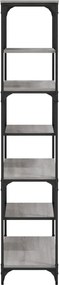 vidaXL Βιβλιοθήκη Γκρι Sonoma 81x36x176 εκ. από Επεξεργ. Ξύλο