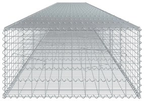 vidaXL Συρματοκιβώτιο με Κάλυμμα 1000x100x50εκ από Γαλβανισμένο Χάλυβα