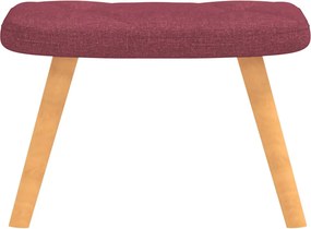 vidaXL Πολυθρόνα Relax Μπορντό Υφασμάτινη με Σκαμπό