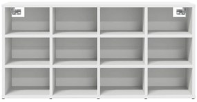vidaXL Παπουτσοθήκη με ράφι Λευκό 103 x 30 x 51 εκ. Επεξεργασμένο ξύλο