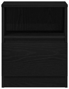 vidaXL Κομοδίνο Μαύρη δρυς 40 x 40 x 50 cm Επεξεργασμένο ξύλο
