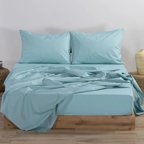 Σεντόνι Υπέρδιπλο Επίπεδο (240x270) Nef-Nef Homeware Basic Γαλάζιο