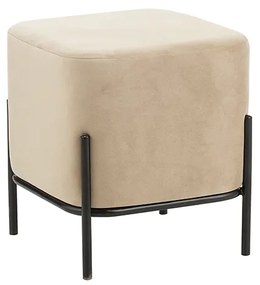 BELLA/S ΣΚΑΜΠΟ BEIGE VELVET ΥΦΑΣΜΑ 36X36Χ38εκ. - (36X36Χ38εκ.), Χρώμα: BEIGE - ZITA PLUS