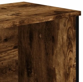 vidaXL Βιβλιοθήκη Καπνιστή Δρυς 50x31x137,5 εκ. από Επεξεργασμένο Ξύλο