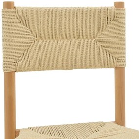 Καρέκλα Oarvine φυσικό rubberwood-φυσικό σχοινί 46x52x88εκ 46x52x88 εκ.