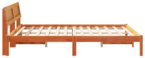 vidaXL Σκελετός Κρεβατιού Καφέ κεριού 140 x 200 cm Ξύλο πεύκου