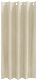 vidaXL Κουρτίνες με κουρτίνες 2 pcs Κρεμ 140 x 175 cm Βελούδο