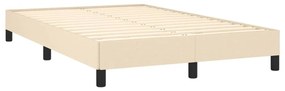 Κρεβάτι Boxspring με Στρώμα Κρεμ 120x190 εκ. Υφασμάτινο - Κρεμ