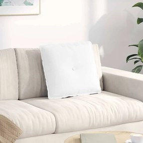 vidaXL Μαξιλάρι Πλάτης Λευκό 50 x 19 x 45 εκ ύφασμα