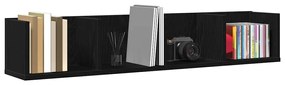 vidaXL Ράφι Τοίχου Μαύρη δρυς 100 x 18 x 18 εκ Επεξεργασμένο ξύλο