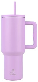 Κούπα Θερμός Με Λαβή & Καλαμάκι 1.2lt Estia Save The Aegean Tumbler Lavender Purple 01-32227