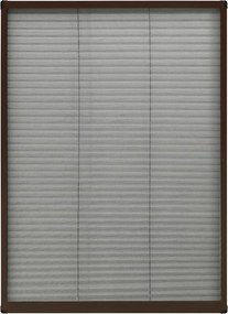 vidaXL Σήτα Παραθύρου Πλισέ Καφέ 80 x 120 εκ. από Αλουμίνιο