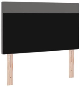 vidaXL Κεφαλάρι Επιτοίχιο με κεφαλάρι Γκρι 90 cm PVC