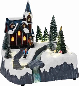 vidaXL Διακόσμηση Χριστουγεννιάτικου Χωριού Πολύχρωμο Πλαστικό