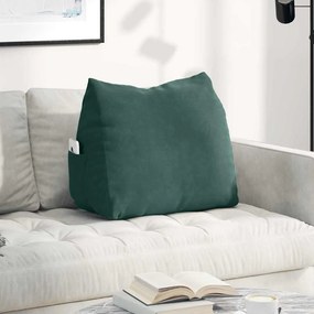 vidaXL Μαξιλάρι Πλάτης Σκούρο Πράσινο 60 x 50 x 20 cm
