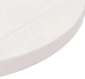 vidaXL Επιφάνεια Τραπεζιού Λευκή Ø50 x 2,5 εκ. από Μασίφ Ξύλο Πεύκου