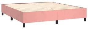 Πλαίσιο Κρεβατιού Ροζ 180x200 εκ. Βελούδινο - Ροζ