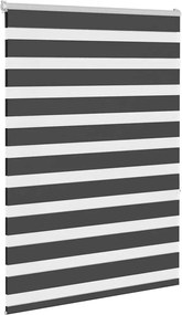 vidaXL Ζέβρα τυφλή Μαύρο Πλάτος υφάσματος 100,9 εκ. Πολυεστέρας