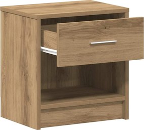 vidaXL Κομοδίνα 2 τεμ. με Συρτάρι Artisan Δρυς 39x28x41 εκ.
