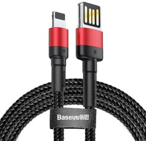 Baseus Cafule Double-sided USB Lightning Cable 2,4A 1m (Black+Red)