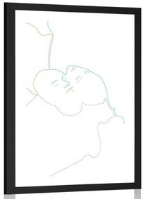 Αφίσα με παρπαστού Χρωματιστές γραμμές ανθρώπων - 20x30 black