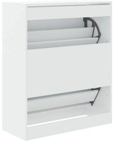 vidaXL Παπουτσοθήκη Λευκή 80x34x96,5 εκ. από Επεξεργασμένο Ξύλο
