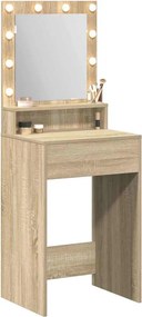 vidaXL Τραπέζι περιποίησης με ράφι Δρύς Sonoma 50 x 41 x 135 εκ