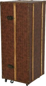 EXTREME INTERIOR DESIGN WOOD WINE RACK SUITCASE LEATHER 99334