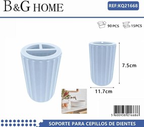 Θήκες οδοντόβουρτσας πλαστικές σε σετ 5Χ - Light Blue - 21668