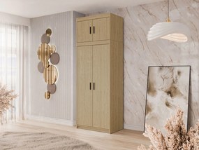 Ντουλάπα Elena 2D plus-Φυσικό-Χωρίς καθρέπτη