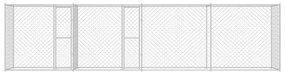 vidaXL Κλουβί σκύλου Ασημί 800 x 200 x 200 εκ. Επικαλυμμένος Χάλυβας