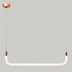 Φωτιστικό Οροφής - Ράγα 01382-04 8W LED 3000K 650Lm 62x13cm Copper Luma