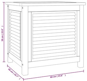 ΜΠΑΟΥΛΟ ΑΠΟΘΗΚΕΥΣΗΣ ΚΗΠΟΥ ΜΕ ΤΣΑΝΤΑ 60X50X58 ΕΚ ΜΑΣΙΦ ΞΥΛΟ TEAK 363269