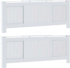 vidaXL Καπάκι Καλοριφέρ 2 pcs Λευκό 205 x 20,5 x 81,5 εκ.