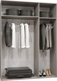 Ντουλάπα Mila I Τριφυλλη-Μαύρο - Χρυσό