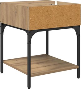 vidaXL Κομοδίνο Artisan Oak 40 x 40 x 50 cm Επεξεργασμένο Ξύλο