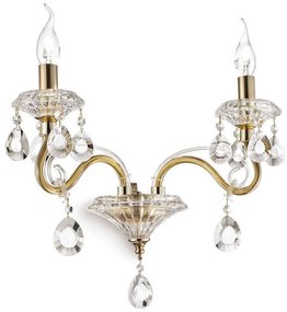 Φωτιστικό Τοίχου-Απλίκα Negresco 087757 34x29x25cm 2xE14 40W Gold Ideal Lux