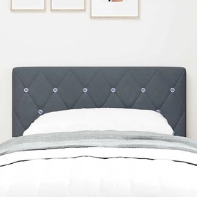 vidaXL Κεφαλάρι LED με φώτα λωρίδας LED Σκούρο γκρι 80 cm Βελούδο