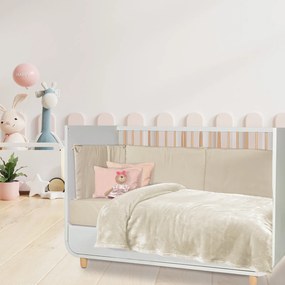 Κουβέρτα Βελουτέ Λίκνου 80x110 Relax 1341 Ιβουάρ 5204850230302