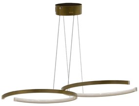 Ceiling light PWL-1176 LED 3000K in golden color 66x39x44cm 66x39x44 εκ.