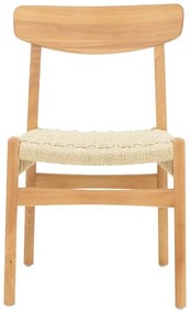 Καρέκλα Eaprine φυσικό σχοινί-rubberwood 49x53x77εκ 49x53x77 εκ.