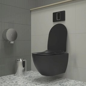 Creavit Free FE322 Black Matt Rimless - Κρεμαστή Λεκάνη